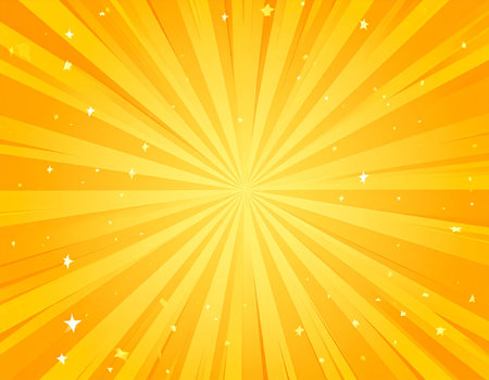 Sunburst background with stars and rays of light. Vector illustration.の素材