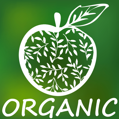 High quality original illustration of apple for web design, business or other needs. Eco-friendly products.のイラスト素材