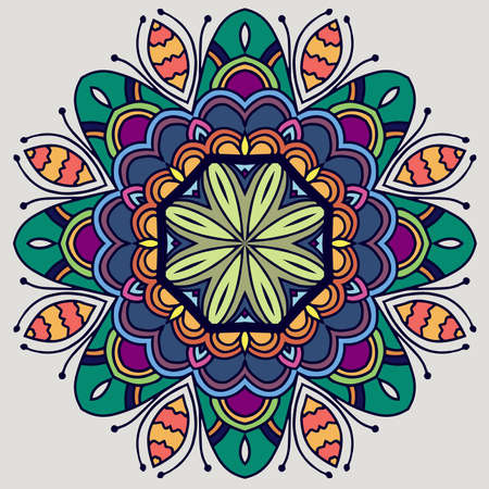 High quality original illustration of colored mandala for meditationのイラスト素材