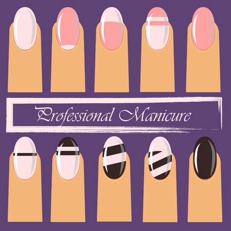 High quality original trendy vector Manicure or nail salonのイラスト素材