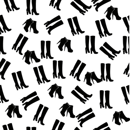 High quality original trendy vector seamless pattern with realistic ladies shoe.のイラスト素材