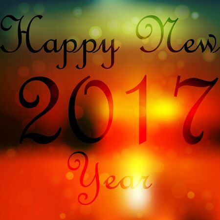 High quality original trendy vector Happy new year 2017 background