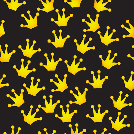 High quality original trendy vector seamless pattern with crown Icon in trendy flat styleのイラスト素材