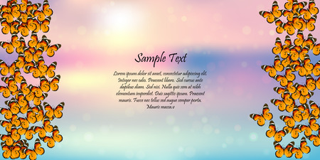 spring background with butterfliesのイラスト素材