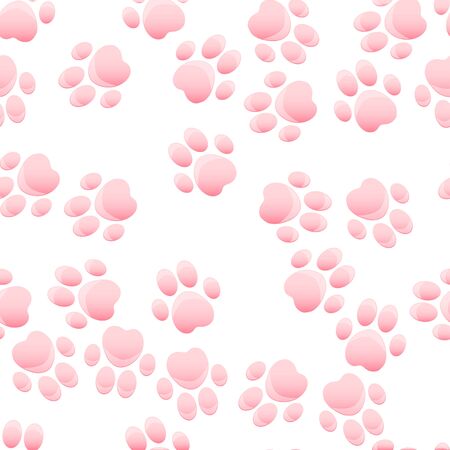 cat and dog paw print with clawsのイラスト素材