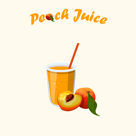 Vector peach juiceのイラスト素材