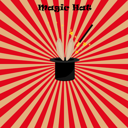 magic hat, bunny earsのイラスト素材