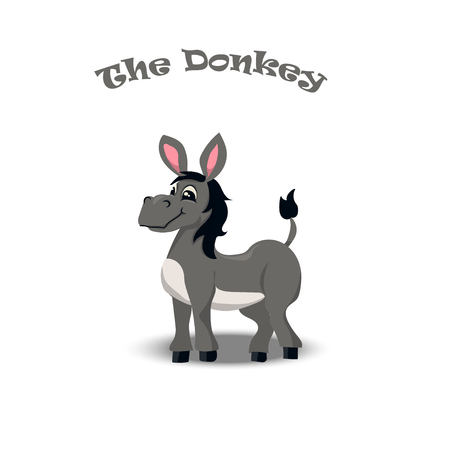 Happy and cheerful donkeyのイラスト素材