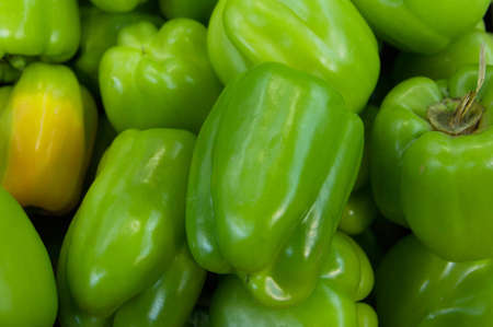 green peppers or bell peppersの写真素材