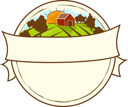 Set of Fresh Organic Labels and Elementsのイラスト素材