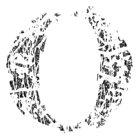 Broken grunge pixelated uppercase letter.Art font.のイラスト素材