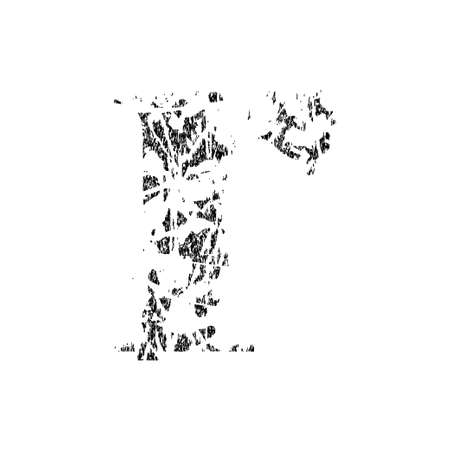 Broken grunge pixelated lowercase letter.Art font.のイラスト素材
