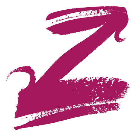 Brushstrokes art letter.Vector lettering.のイラスト素材