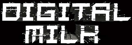 Digital milk.3D lettering.Poster template.の写真素材