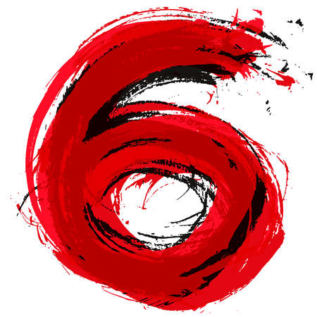 Paintbrush number.Vector brush paint lettering.のイラスト素材