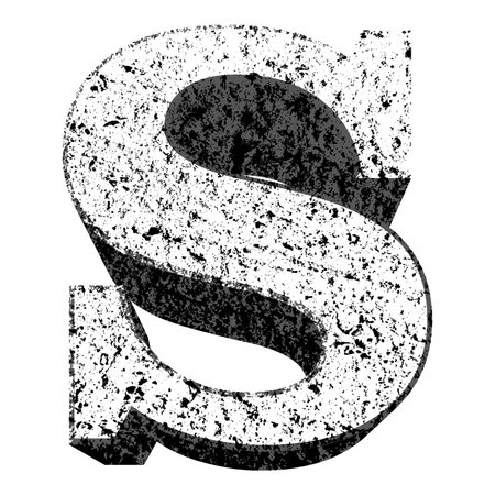 Concrete vector font. Uppercase letter.のイラスト素材