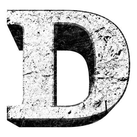 Concrete vector font. Uppercase letter.のイラスト素材