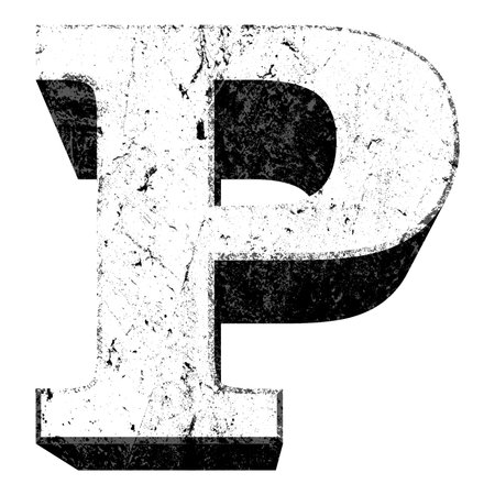 Concrete vector font. Uppercase letter.のイラスト素材