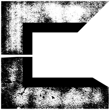 Vector letter made of two grades of concrete.のイラスト素材