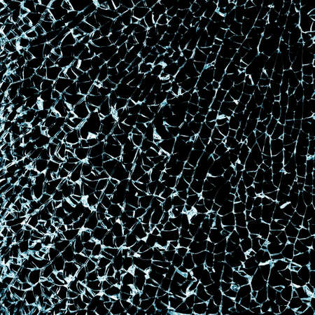 Broken glass texture.Triplex black background.