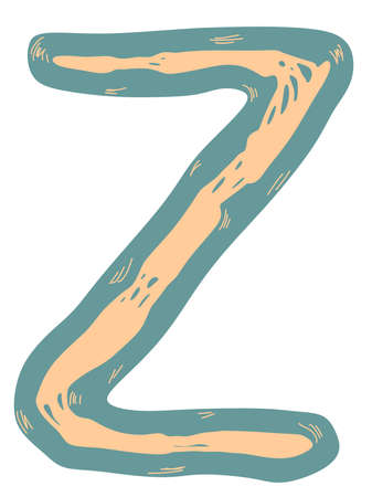 Stretched vector letter.Art font.のイラスト素材