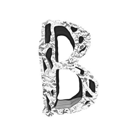 Distressed letter with holes.Art font.のイラスト素材