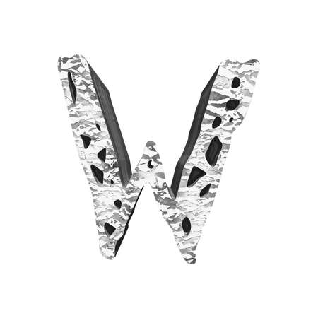 Distressed letter with holes.Art font.のイラスト素材