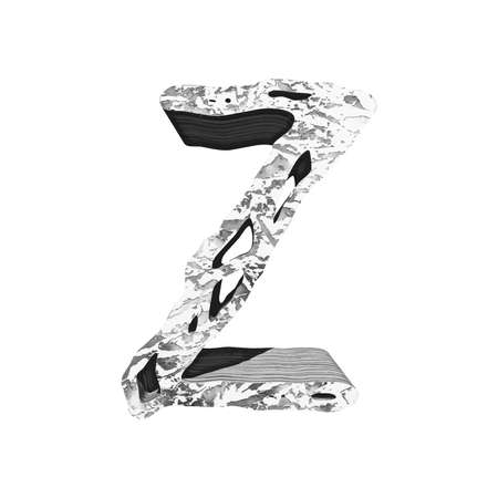 Distressed letter with holes.Art font.のイラスト素材