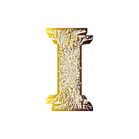 Gradient shifted letter.Art font.のイラスト素材