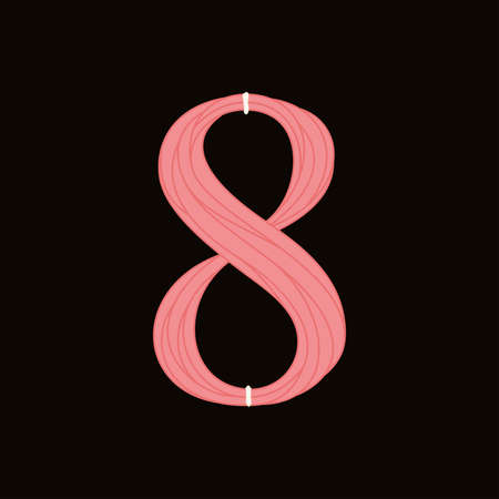 Vector muscle number.Art font.のイラスト素材