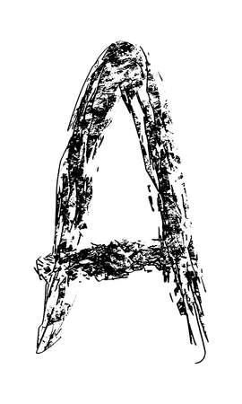 Grunge decorative letter.Vector illustration.のイラスト素材