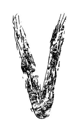 Grunge decorative letter.Vector illustration.のイラスト素材