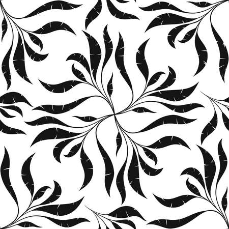 Decorative vector floral seamless pattern.のイラスト素材