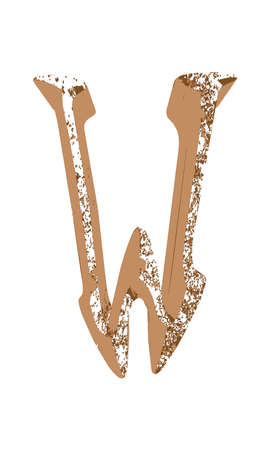 Vector ancient bevel letter.のイラスト素材