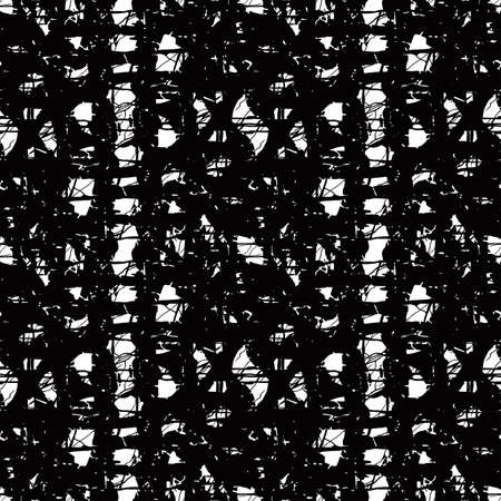 Abstract surface vector seamless pattern / Black and white.のイラスト素材
