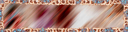 Abstract background with 3D rendered crystals frame.