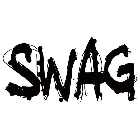 Modern slang.Colloquial expression.Common language.Decorative font style.Vector lettering illustration.のイラスト素材