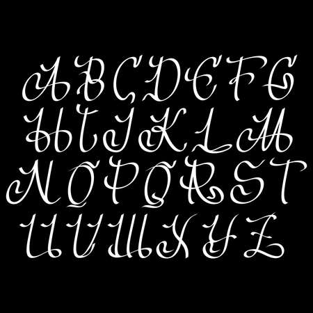 Modern decorative typeset.Vector alphabet illustration.のイラスト素材