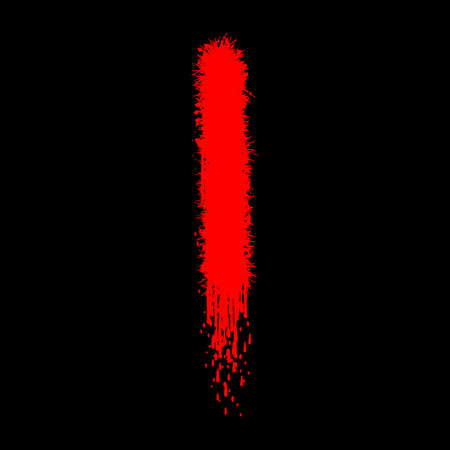 Metal music band's font.Red letter with bloodlines on black background.のイラスト素材
