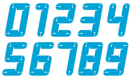 Decorative numbers isolated on white background.Vector numerals.のイラスト素材