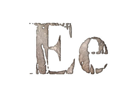 Ð¡aked sand letters.Grunge typeface.Uppercase and lowercase letters isolated on white background.の写真素材