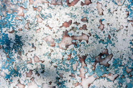 Metal surface with shabby paint. Grunge background