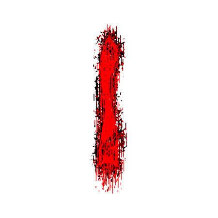 Metal music style font.Bloody letter on white background.のイラスト素材