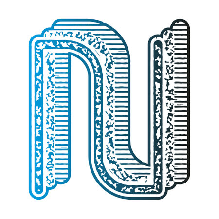 Decorative letter with gradient fill.Art font.のイラスト素材