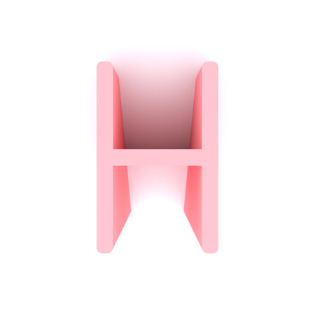 3D rendered illustration.Decorative pink letter.Custom art font.の写真素材