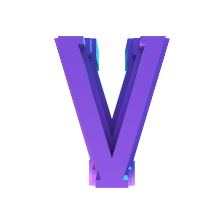 3D rendered illustration.Terraced decorative letter.Custom art font.の写真素材