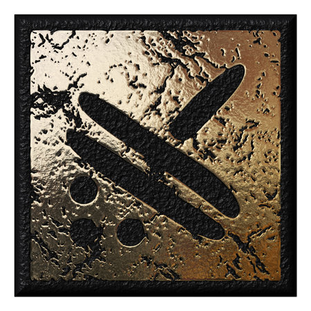 3D rendered illustration.Magic hieroglyph.Fictional language.の写真素材