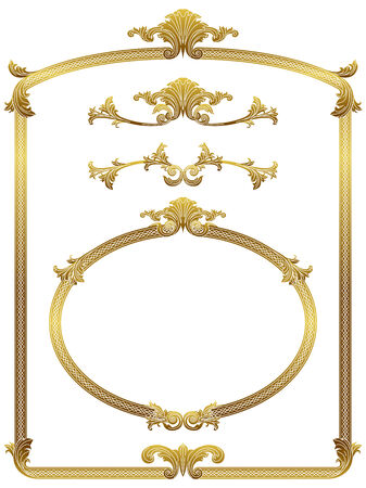 Frame of goldのイラスト素材