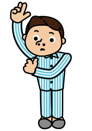 Men to check for body odorの写真素材