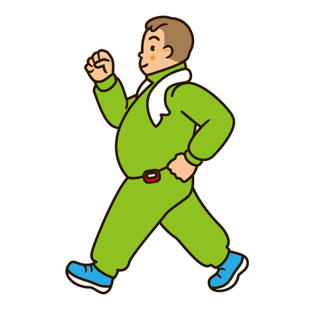 Health management, walking, maleの写真素材